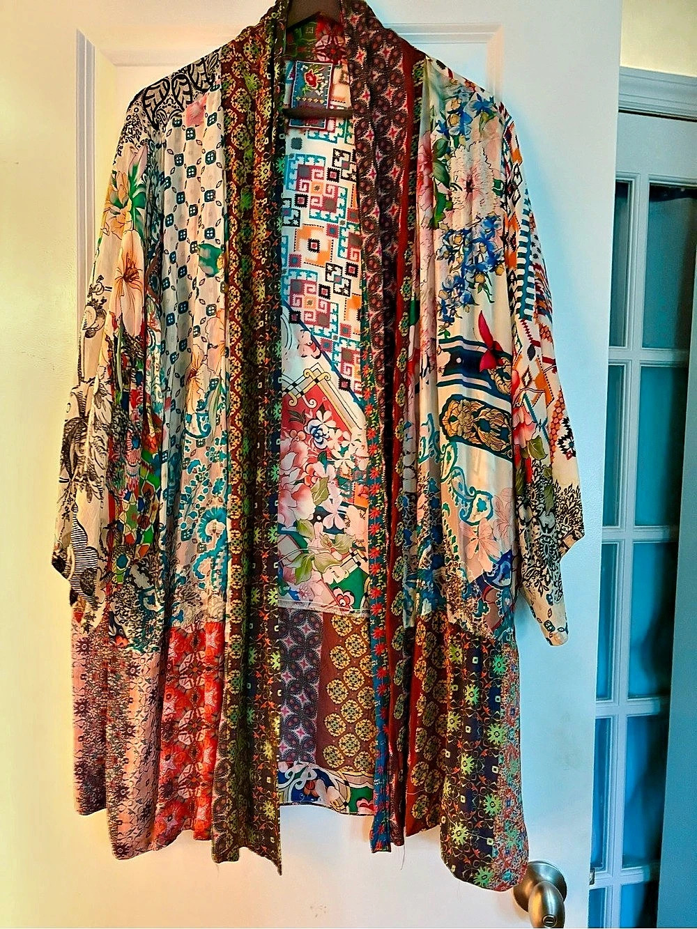 Johnny Was Multicolor Floral Kimono